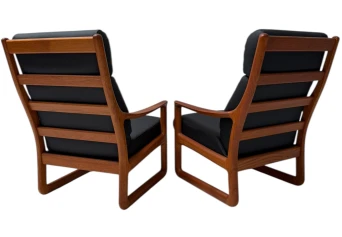 Mid-Century Modern Chairs and Hocker by Johannes Andersen for Silkeborg, 1960s